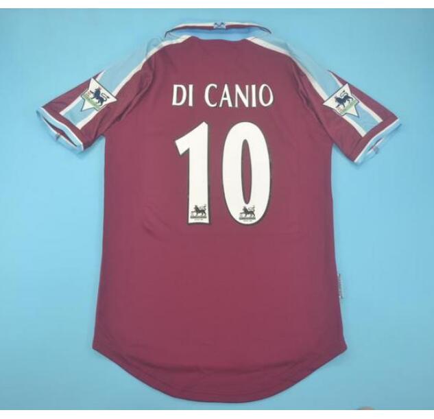 1999-2001 West Ham United Retro Home Kit Soccer Jersey #10 DI CANIO